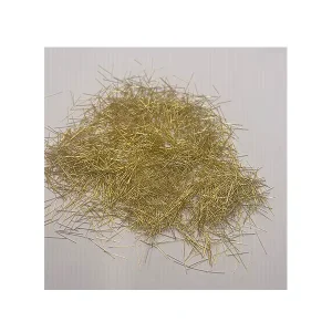 0.2x10mm Brass Coated Straight UHPC Micro Steel Fiber for Concrete Reinforcement 2850MPa Tensile Strength ISO9001 Certified