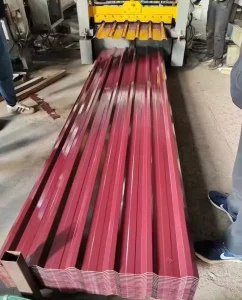 0.3mm Color Coated Corrugated Sheet Lightweight Roofing Sheetstone Coated Metal Corrugated Sheet PVC PE PVDF