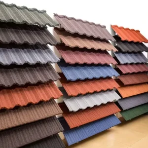 0.4 0.5mm Stone Coated Aluminium Zinc Steel Corrugated Galvalume Roofing Sheet Singles Tiles Metal Stone Coated Roof