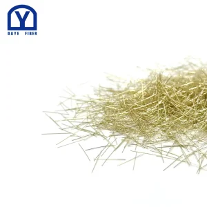 0,2x6mm Copper Coated Steel Fibre for Concrete Reinforcement UHPC Brass Coated Micro Steel Fiber Concrete