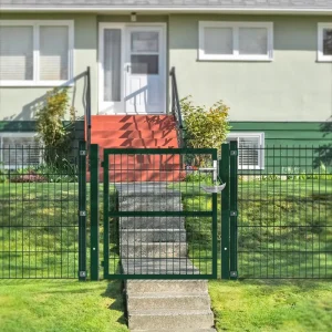 1*1.8m Composite Iron Wire Mesh Fence Entrance Metal Fencing and Gate for Garden