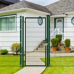 1 x 2 m European Style Metal Home Entrance Garden Gate, 2D Fencing