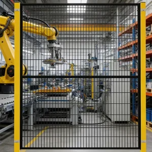 1.1*1.8m Workshop Steel Wire Mesh Fence Panel Welded Machine Safety Fence Panel for Robot