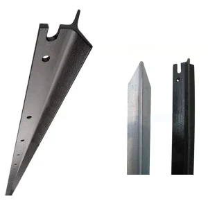 1.65/1.8/2.1/2.4m Heavy Duty Hot-Dipped Galvanized Powder-Coated Star Picket Steel Security Fence Y Post Eco-Friendly