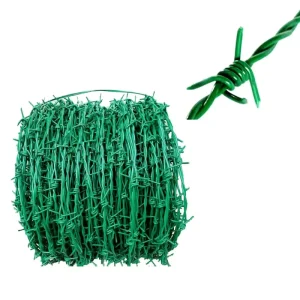 1.65mm PVC Double Reverse Twist Barbed Wire Anti-Corrosion Wire for Farm Garden Orchard Isolation