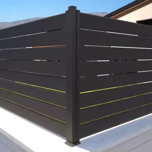 10ft Aluminum Alloy Railing Fence Waterproof Powder-Coated Yard Safety Ranch Security F-1