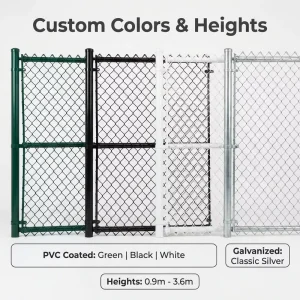 10ft X 6ft Chain Link Football Pitch Cyclone Wire Fence for Philippines
