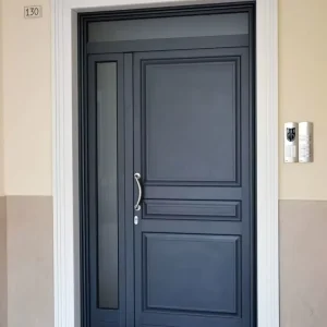 120 Mins Fire Rated Steel Door Commercial Metal Fireproof Door with Panic Bar