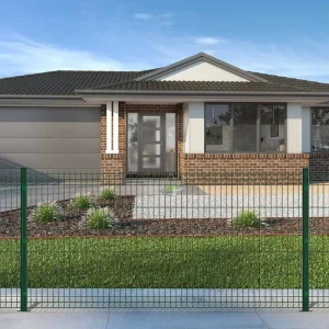 1230mm V-Fold PVC-Coated Welded Wire Mesh Fence Panel, Home and Garden
