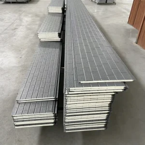 16 20mm Carved Brick-Pattern Galvanized Steel PU Sandwich Panel for Exterior Wall Construction