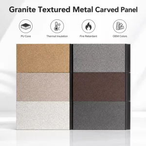 16mm Interior Exterior Wall PU Sandwich Panel Metal Carving Board for Villa Hotel