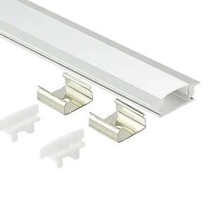 17×7(A)mm Recessed Mounting LED Aluminum Profile for Kitchen Furniture Linear Lighting Extrusion Profile for Strip Light