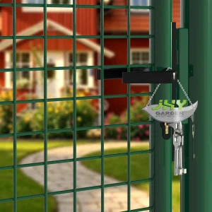 1×1.25m Modern Round-Post Metal Garden Gate