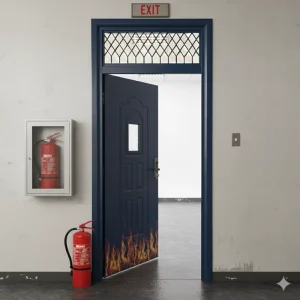 2 Hours 3 Hour Steel Fire Rated Door Fire Exit Panic Emergency Doors Fire Resistant Door Sets