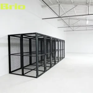 2″ x 2″ Galvanized Wire Mesh Storage Locker for Warehouse
