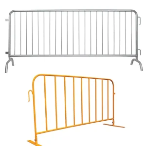 2.5×1.1 m Removable Galvanized Temporary Road Construction Traffic Fence Powder Coated Safe Crowd Control Fence Barricade