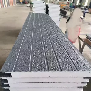Modern Waterproof Eco-Friendly Hotel Interior and Exterior Wall Panels, 20 mm Polyurethane Sandwich Metal Wall Panels