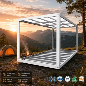 20 Foot Micro Household Detachable Flat Packaging Container House Garage Shed Portable Modular Prefabricated Steel Structure