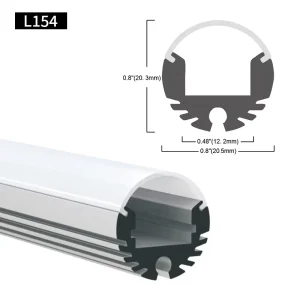 20.8*20.8MM Led Strip Light Housing Surface PC Diffuser Alu Silver Black White Extruded Channel Aluminum LED Profile