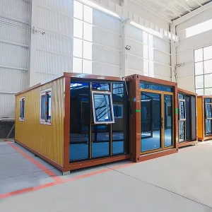 20ft 40ft Expandable Modular Container House Light Steel Sandwich Panel Waterproof Fire Prevention 5-Year