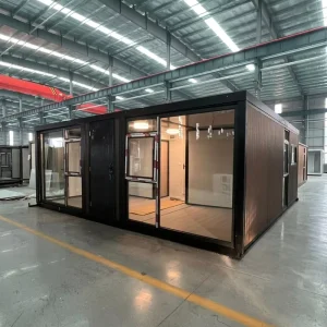 20ft Prefab Folding Modular Expandable Container House Tiny Cabin Insulated Fireproof 2 Bedroom Office Building Mall
