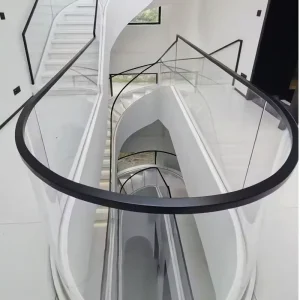 20mm Ultra Narrow Flexible Modern Minimalist Stair Handrail Guardrail Aluminum Magnesium Alloy Glass Clamping Channel Indoor
