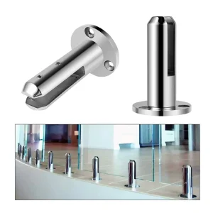 2205 Duplex Stainless Steel Brushed Glass Spigot for Deck Mount, 304 Handrail Railing Pool Fence Glass Balustrade
