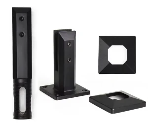 2205 Stainless Steel Glass Fence Spigot Black Glass Spigot with Non-Conductive