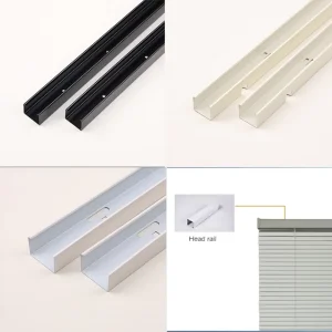 25mm Aluminium Blind Head and Bottom Rails Aluminium Blind Accessory Iron Component Aluminium Blind Track