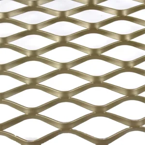 Powder-Coated/Galvanized 3 mm Thick Aluminum Expanded Metal Mesh for Facade Cladding