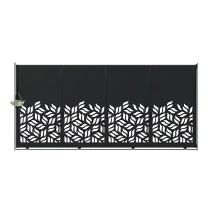 3.5 x 1.6 m Modern Anti-Rust Powder-Coated Sliding Metal Driveway Gate