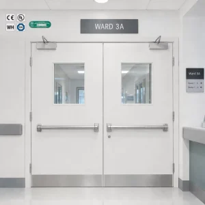 30 60 90 Minute Fire Rated Steel Fire Door Anti smoke Sealed Metal Fire Door for Hospital School Public Buildings