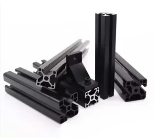 3030 4040 4080 Aluminium Extrusion Profile Frame T Slot V Slot Custom Extruded Black Industrial Aluminum Profiles