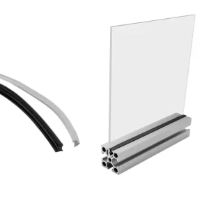 3030 4040 4545 4080 T Slot Aluminum Profiles PVC Plastic Strip V Groove Aluminium Door Window Soft Acrylic Seal