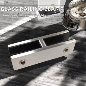 304 316 Stainless Steel Glass Clamp Glass Connector for Glass Railing Deck Fence Balcony Stair Railing