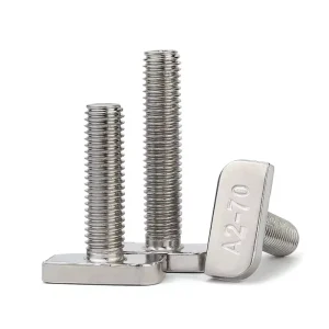 304/316 Stainless Steel T-Bolt Grade 4.8&6.8 Self Colored T-Shaped Photovoltaic Embedded European Standard 30 40 45