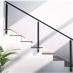 304 Stainless Steel 36-inch Stair Cable Railing System Modern Design Outdoor Use Customizable for Stair Railings