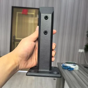 304 Stainless Steel Modern Minimalist Floor Mounted Staircase Post Handrail Pool Glass Clamp Glass Groove Balcony Bay Window