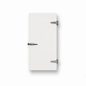 304 Stainless Steel PU Insulated Cold Storage Door Semi Recessed Hinged Swing Door for New Walk in Freezer Construction