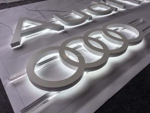 304 Stainless Steel Painted Backlit Letters for Chain Store Signs