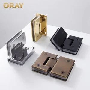 304 Stainless Steel Shower Wall-Mounted 90 Degrees Glass Door Hinge Bathroom Door Hinge Clips