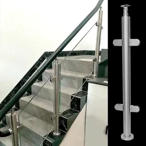 316 Stainless Steel Frameless Glass Railing System for Staircase and Balcony Custom