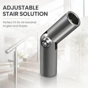 316 Stainless Steel Outdoor Balcony Railing Multi Angle Adjustable Joint for Outdoor Staircase Handrail Railing