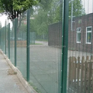 358 Anti-Climb Mesh Fencing Black PVC-Coated Security Fence for School Power Station and Garden