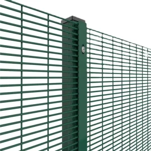 358 Anti Climb Security Fence Green Black Powder Coated Metal Mesh Fence Gate for Farm Park Industrial Perimeter