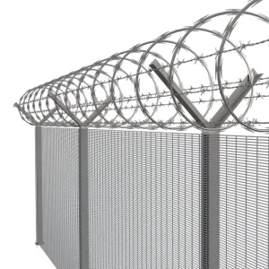 358 High Security Fence 2.5m Width Anti Theft Anti Cut Fence Panels Anti Climb 358 Wire Mesh Prison Security Fence
