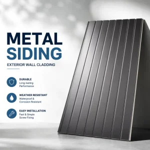 Anti-Corrosion 383 mm Polyurethane-Insulated Metal Wall Panel House Exterior Wall Panel Sandwich Panel