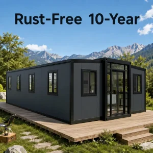 40ft Expandable Container Beach House 3 Bedroom Prefab Modular Portable Seaside Resort Villa Holiday Resort Cabin Quick Setup