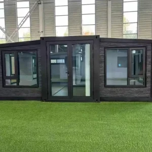 40ft Expandable Container House Luxury Prefabricated Modular Double Wing Folding Modern Family Living Home Villa
