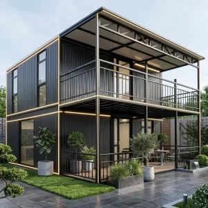 40ft Expandable Container House Modern Prefabricated Villa Hurricane Proof Galvanized Steel Modular Home for Office Hotel
